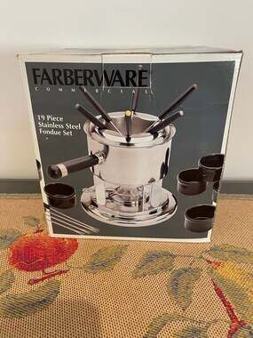 Farberware Commercial 19-Piece Stainless Steel Fondue Set